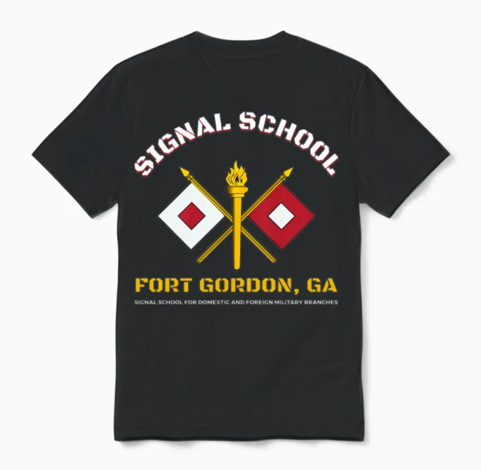 Fort Gordon Signal School Unisex T-Shirt in Black