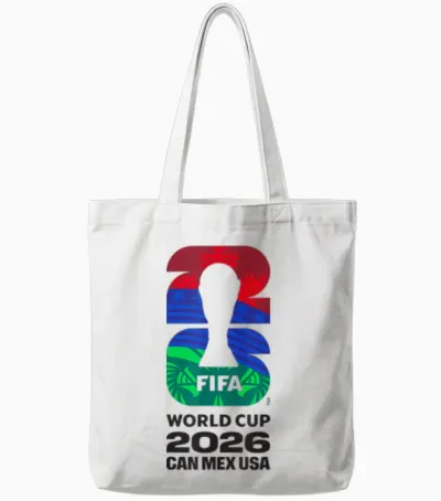 Fifa World Cup26 Fifa Host Country Logo Flags Tote Bags - White