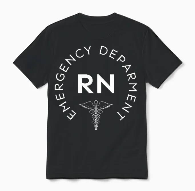 Er Nurse Emergency Department Registered Nurses Week Unisex T-Shirt in Black