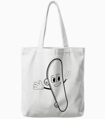Funny Skateboarding Funny Skateboard Tote Bags - White