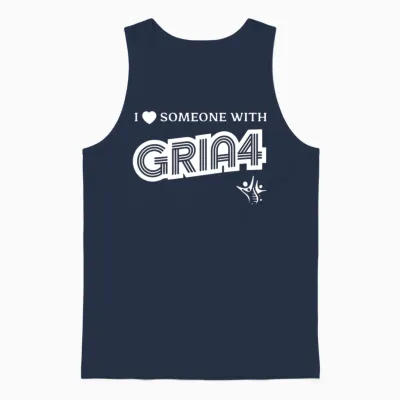 I Love Someone with Gria4 Unisex Tank Top - Navy