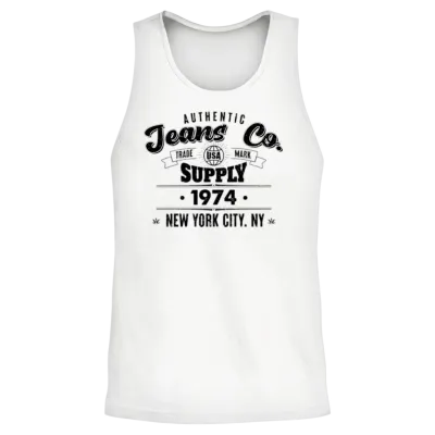 New York City Born in 1974 Vintage Birthday Unisex Tank Top - White