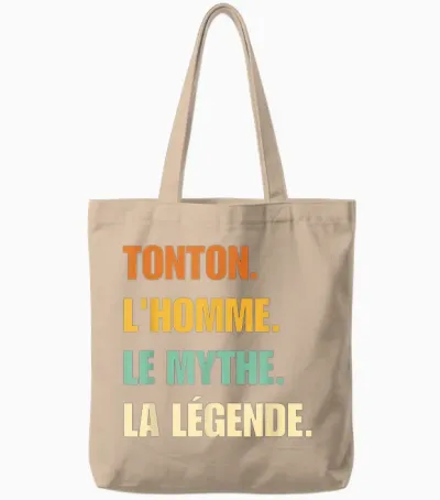 Custom Gift Tonton Man Legend Promoted Tonton 2026 Tote Bags - Natural