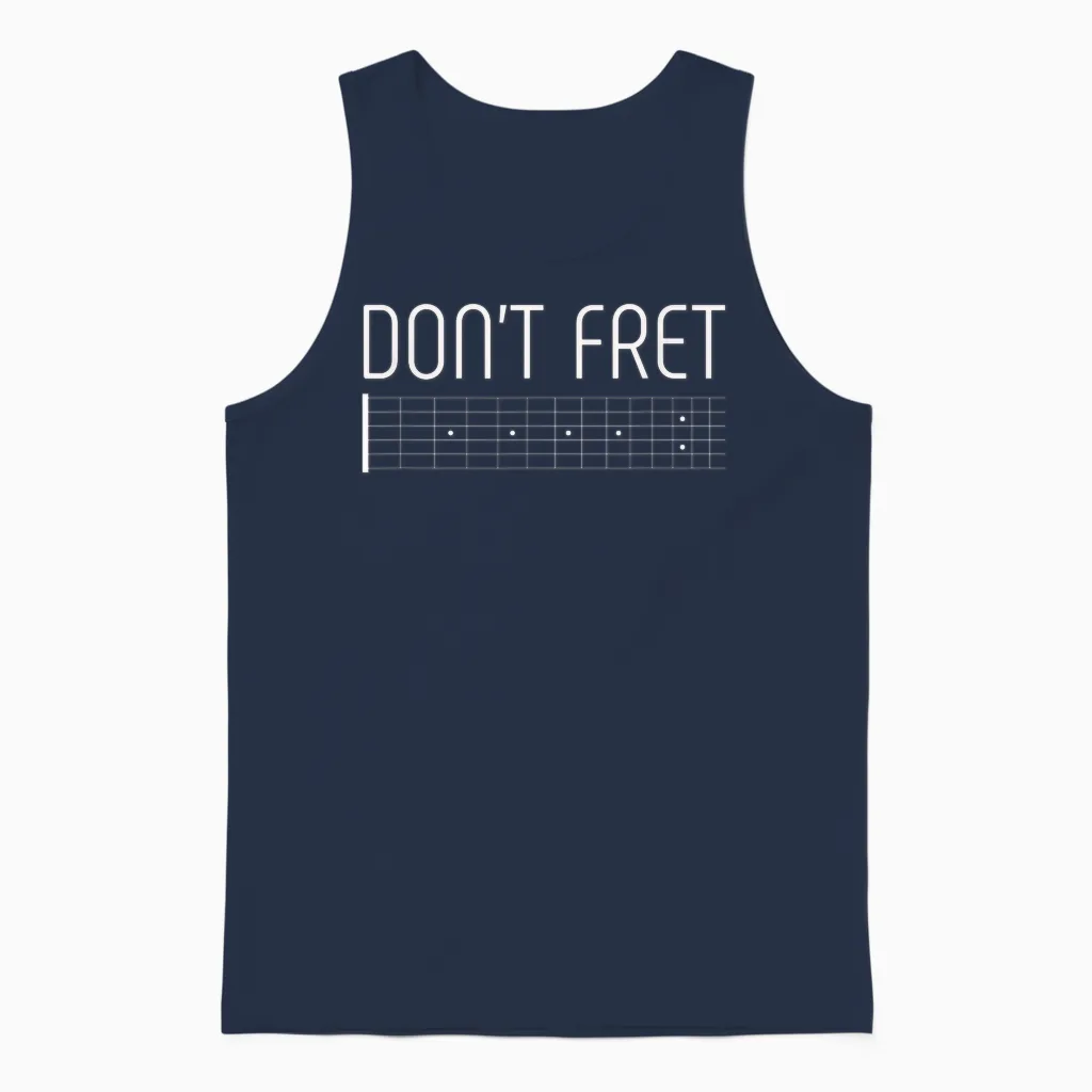 Guitar Shirt Don't Fret Unisex Tank Top in Navy