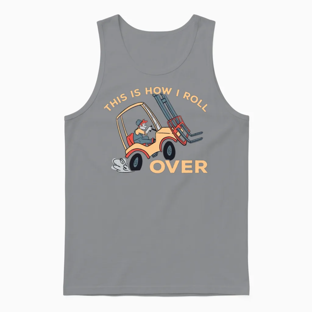 Warehouse Worker Forklift Operator Unisex Tank Top in Sport Grey