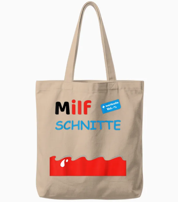 Milfschnitte Funny Malle Shirt Milfs Tote Bags in Natural