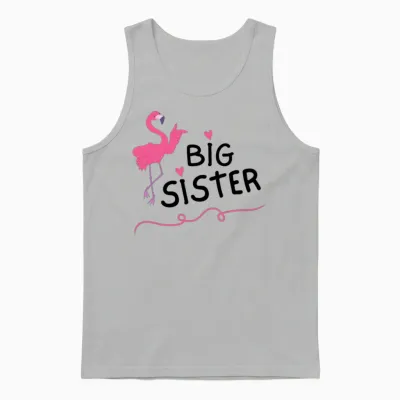Big Sister Little Brother Matching Outfits Toddler Unisex Tank Top - Ash