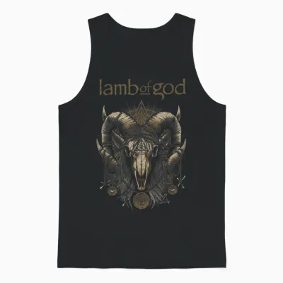 Lamb of God – Ram Skull Brown Unisex Tank Top - Black