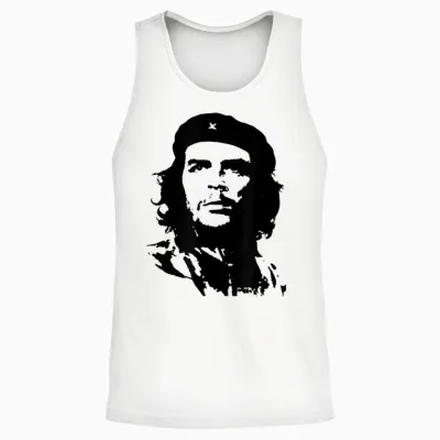 Che Guevara Cuban Revolution Hasta La Victoria Siempre T-Shirt, Red Unisex Tank Top - White