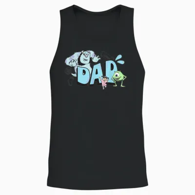 Disney & Pixar's Monsters, Inc. Dad Mike Sulley & Boo Unisex Tank Top - Black