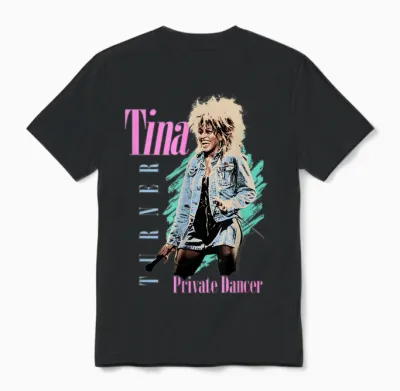 Officiel Tina Turner Private Dancer Artwork Unisex T-Shirt - Black