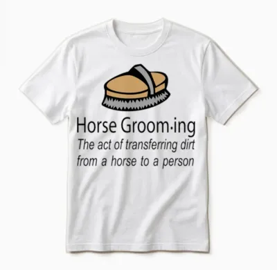 Horse Grooming Unisex T-Shirt - White
