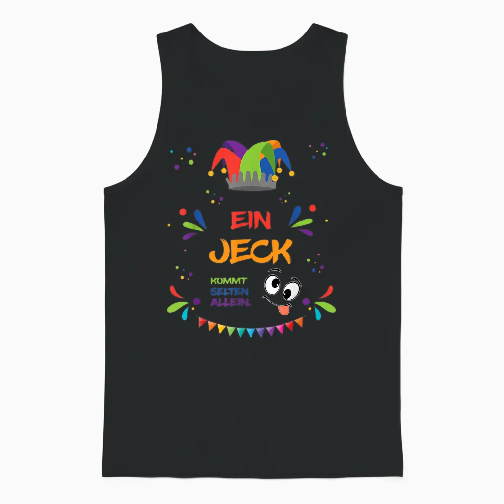Ein Jeck Kommt Selten Alleine, Kölle Alaaf Unisex Tank Top in Black