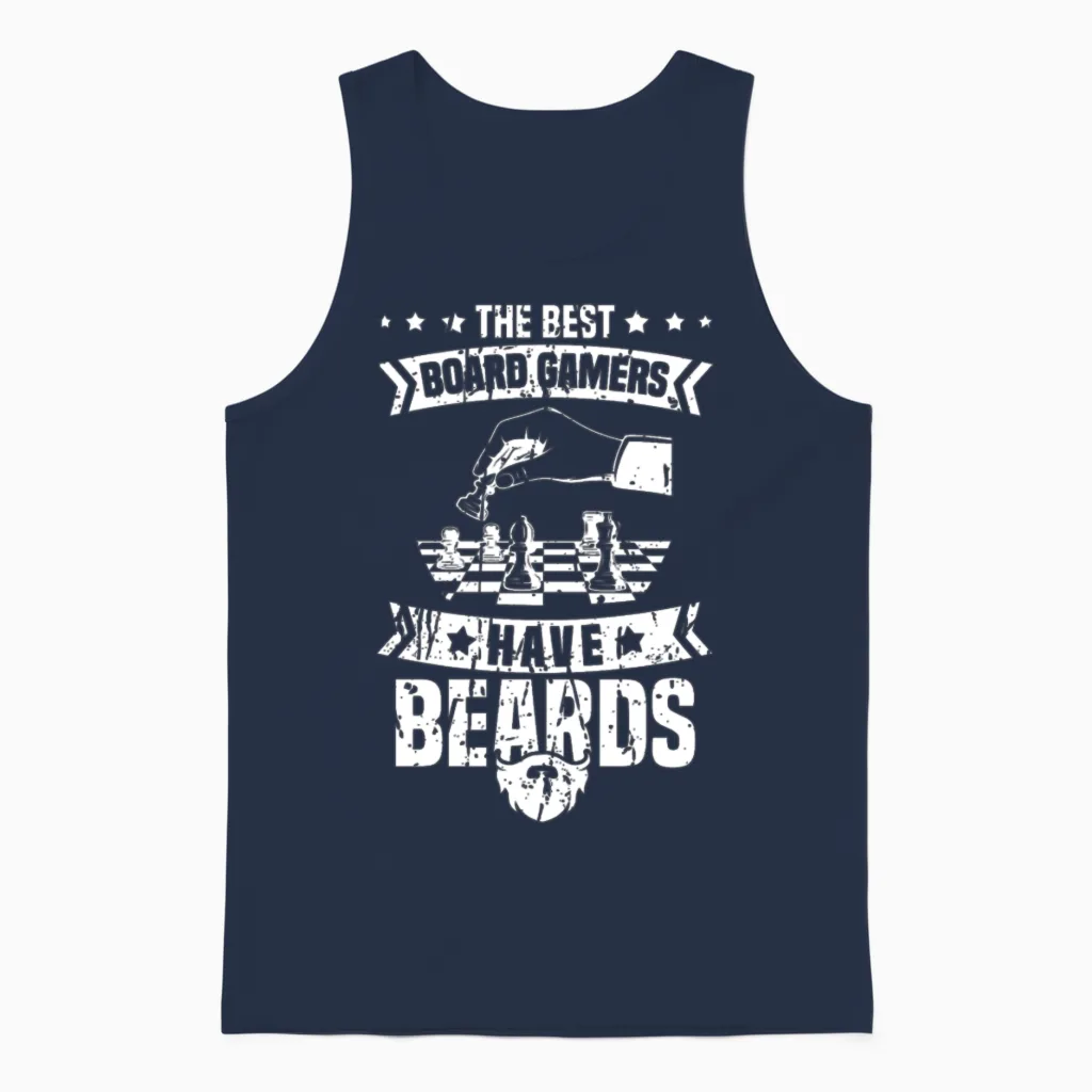 Board Games Unisex Tank Top in Navy