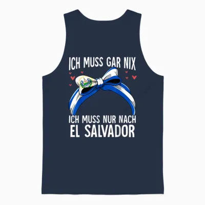 El Salvador Unisex Tank Top - Navy