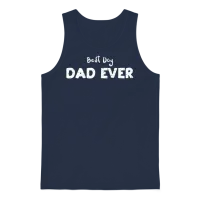 Best Dog Dad Ever - Dogs Unisex Tank Top - Navy – 1