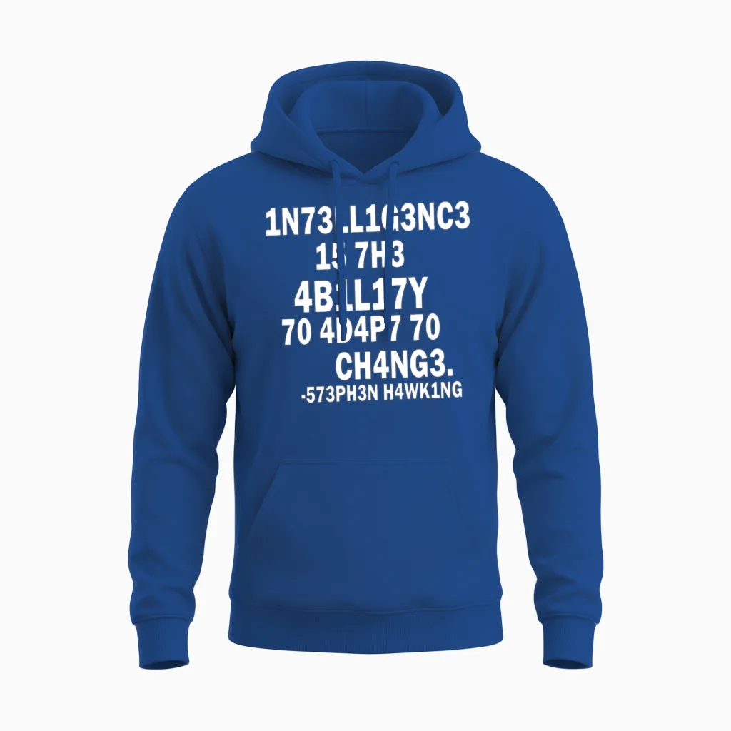 Stephen Hawking T-Shirt | Intelligence Unisex Hoodie in Royal