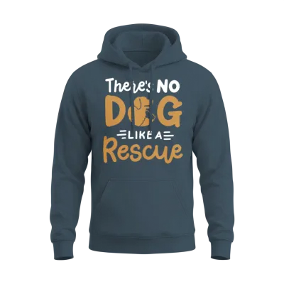 Dog Rescue Dog Lover Unisex Hoodie - Dark Heather