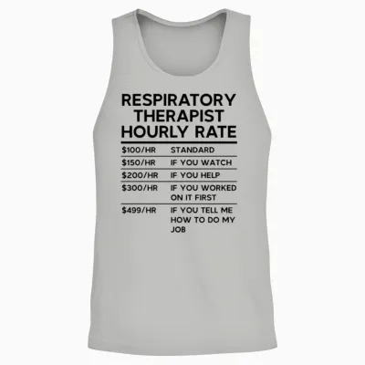 Respiratory Therapist Hourly Rate Unisex Tank Top - Ash