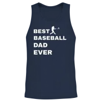 Best Baseball Dad Ever — & Softball Gift Unisex Tank Top - Navy – 2