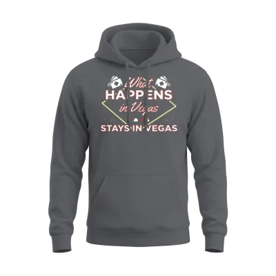 What Happens in Vegas Stays in Las Vegas Souvenir Unisex Hoodie - Charcoal
