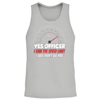 Yes Officer I Saw the Speed Limit Car Racing Unisex Tank Top - Ash – 2