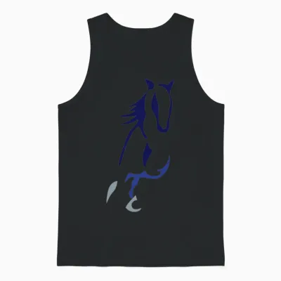 Free Run Horse Unisex Tank Top - Black