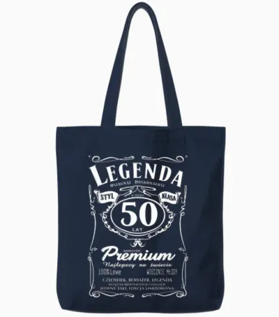 50 Urodziny 50 Lat Polska Koszulka Urodzinowa Prezent Polish Tote Bags - Navy