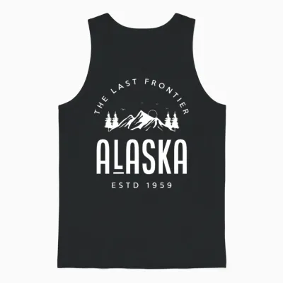 Alaska Usa Frontier Unisex Tank Top - Black