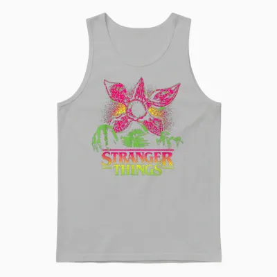 Stranger Things Neon Demogorgon Unisex Tank Top - Ash