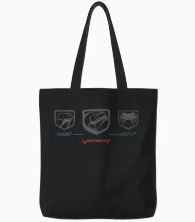 Dodge Viper Timeline Tote Bags - Black