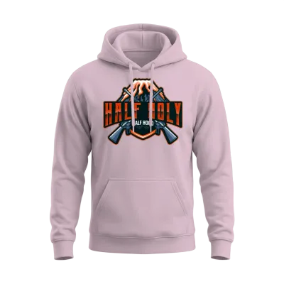 Half_holy_half_hood Unisex Hoodie - Light Pink
