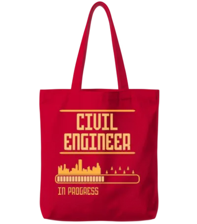 Engineer Graduation Civil Engineering Student Tote Bags - Red