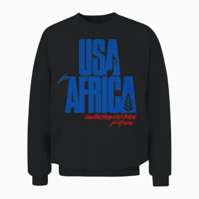 Usa for Africa Merch Unisex Sweatshirt - Black