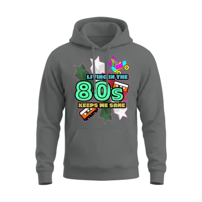 1980 80s Retro Unisex Hoodie - Graphite Heather