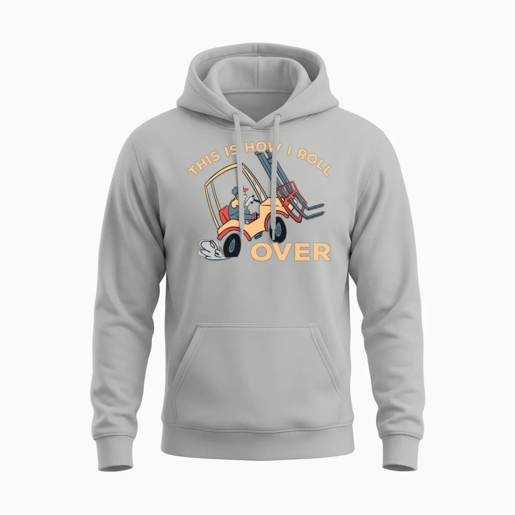 Warehouse Worker Forklift Operator Unisex Hoodie in Ash