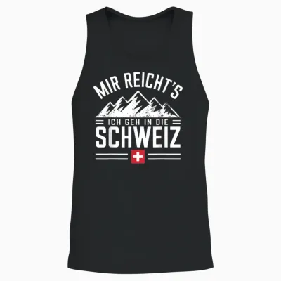 Ich Geh in Die Schweiz Auswandern Arbeiten Flagge Swiss Unisex Tank Top - Black