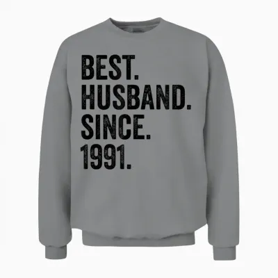 Best Husband Since 1991 | 35 Anniversaire Mariage 35 Ans Unisex Sweatshirt - Sport Grey