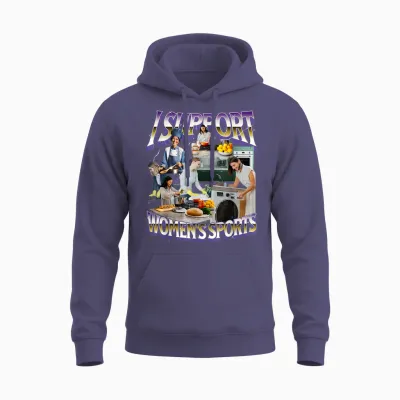 I Support Women's Sports Unwearable Bootleg Unisex Hoodie - Heather Sport Dark Navy