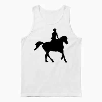 Horse Silhouette Unisex Tank Top - White