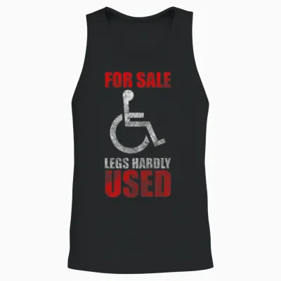 Disability Wheelchair Funny Paraplegia Unisex Tank Top - Black
