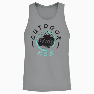 Outdoor Mom Logo Unisex Tank Top - Sport Grey