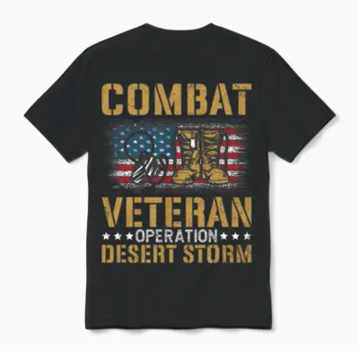 Desert Storm Operation Veteran American Unisex T-Shirt - Black