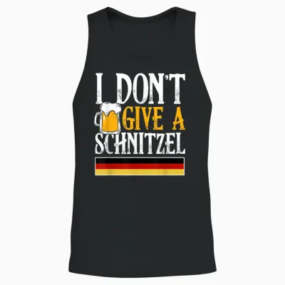 I Don't Give a Schnitzel German Beer Wurst Funny Oktoberfest Unisex Tank Top - Black