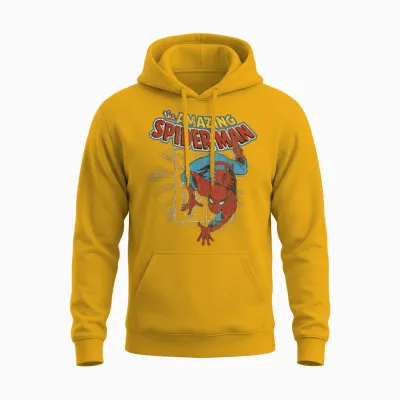 Marvel the Amazing Spider-Man Vintage Comic Unisex Hoodie - Gold