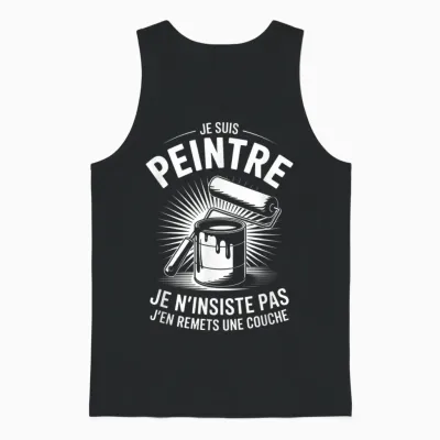 Man Humour Painter | Original Gift Idea for Artisan Unisex Tank Top - Black