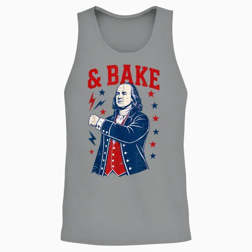 Funny Shake and Bake 4th of July Couple Matching Unisex Tank Top - Sport Grey