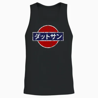 Datsun Vintage Japanese Car Unisex Tank Top - Black