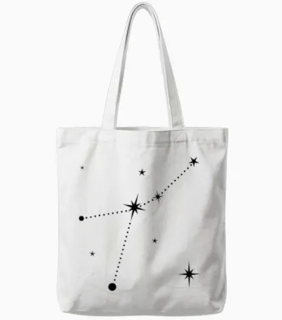 Cancer Constellation | Signes Du Zodiaque Tote Bags - White