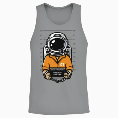 Funny Astronaut Unisex Tank Top - Sport Grey